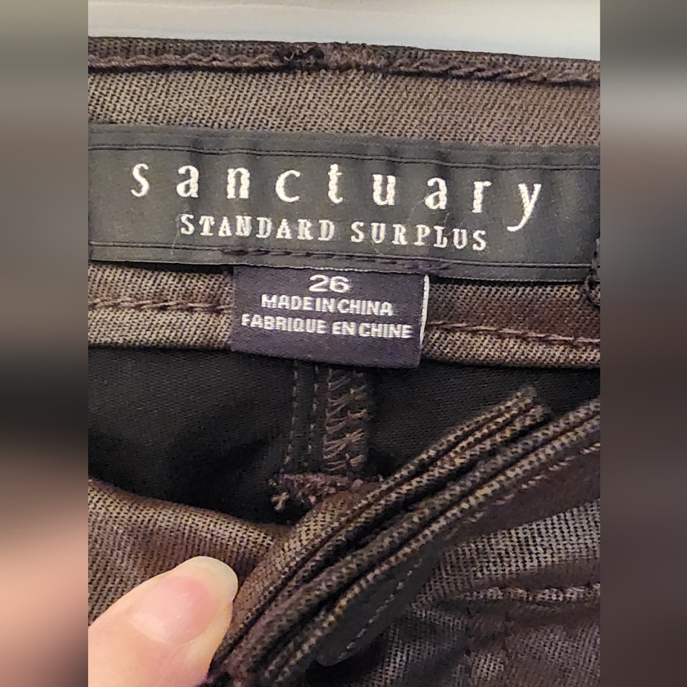 Sanctuary Hayden Womens Coated High Rise Skinny Jeans in Java size 26 - Picture 10 of 13